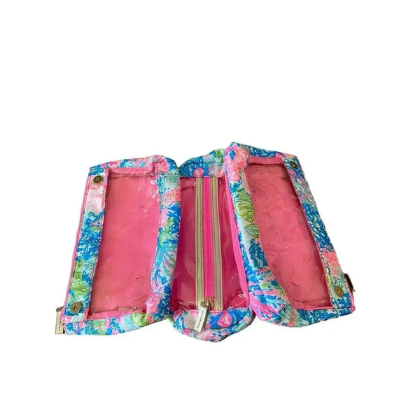 Lilly Pulitzer Fished My Wish Cosmetic Pouch Travel Zip Case - Picture 3 of 7